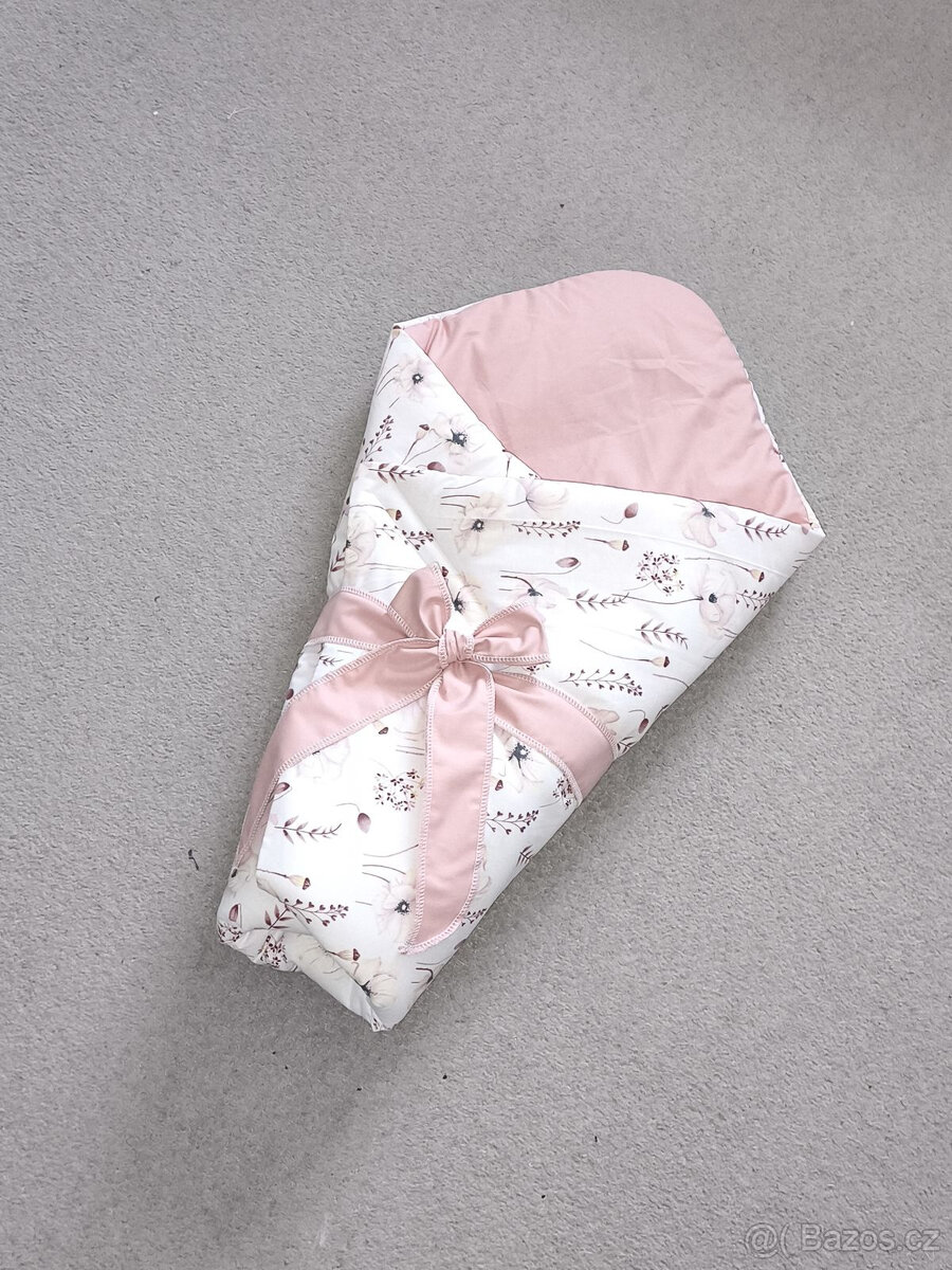 Nová rychlozavinovačka s mašlí máky+ starorůžová