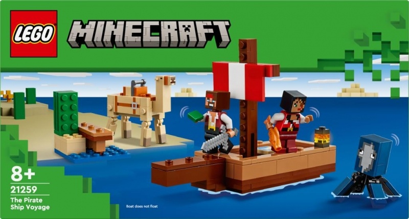 LEGO Minecraft 21259 – Plavba na pirátské lodi