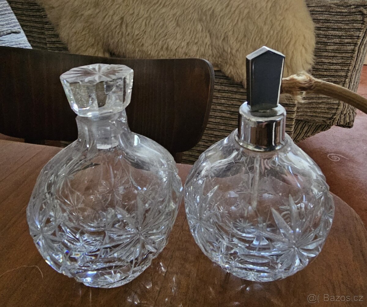 Broušené skleničky na parfémy