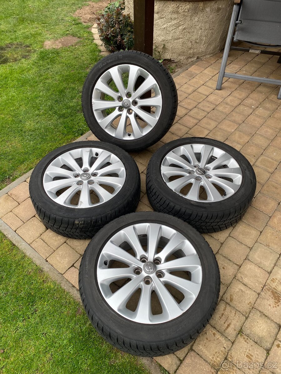 Opel astra J, K,17' ALU KOLA ORIG.7J 5x105 ET42 ZIMNÍ+LETNÍ