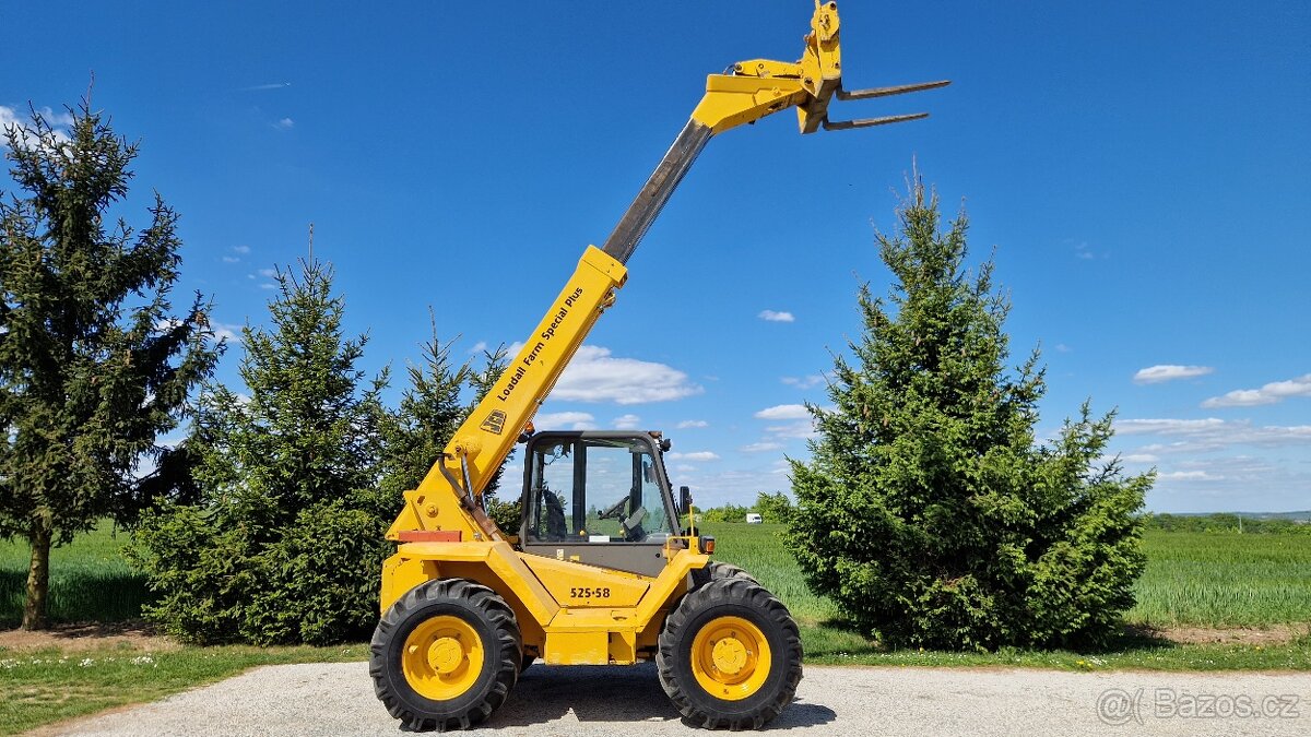 Teleskopický manipulátor Jcb 525-58/PAL.VIDLE+LŽÍCE,4X4X4/