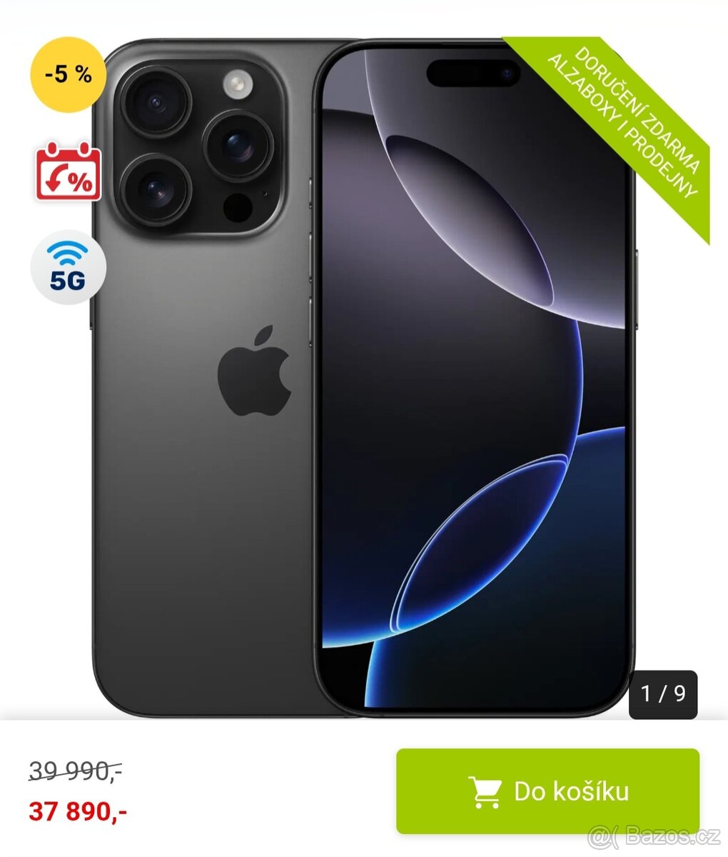 iPhone 16 Pro Max 512GB černý titan