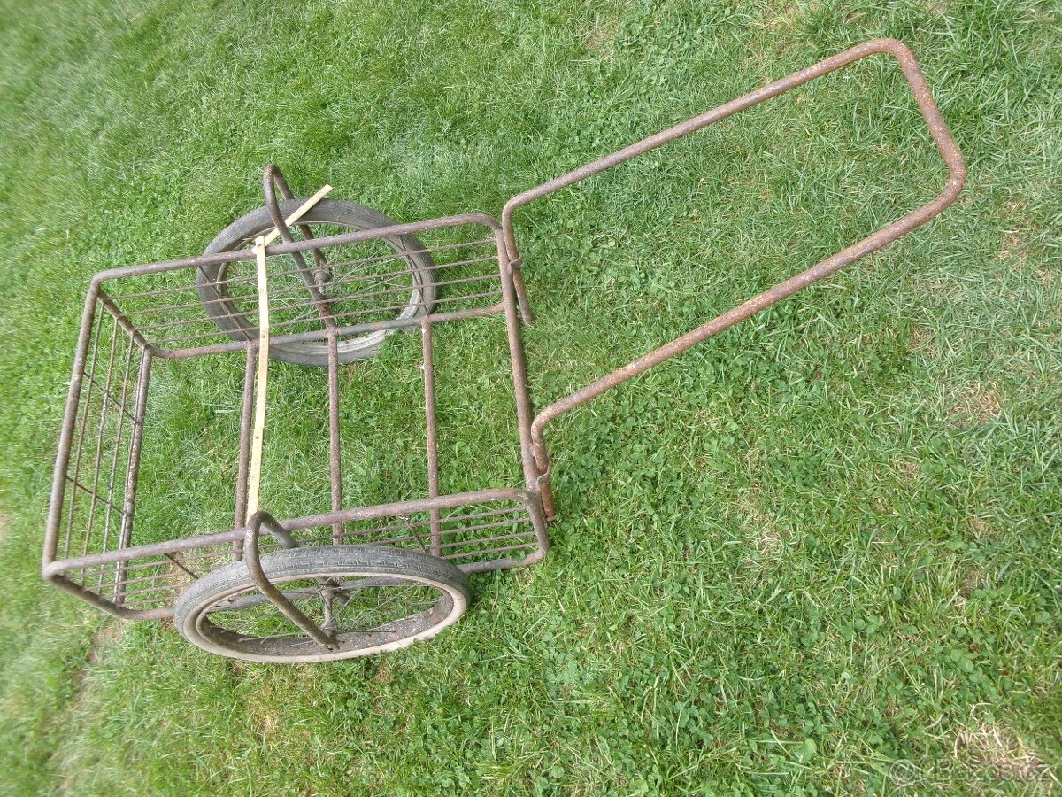 prodám dvoukolák, litinové boky podstavce na šicí stroj, vho