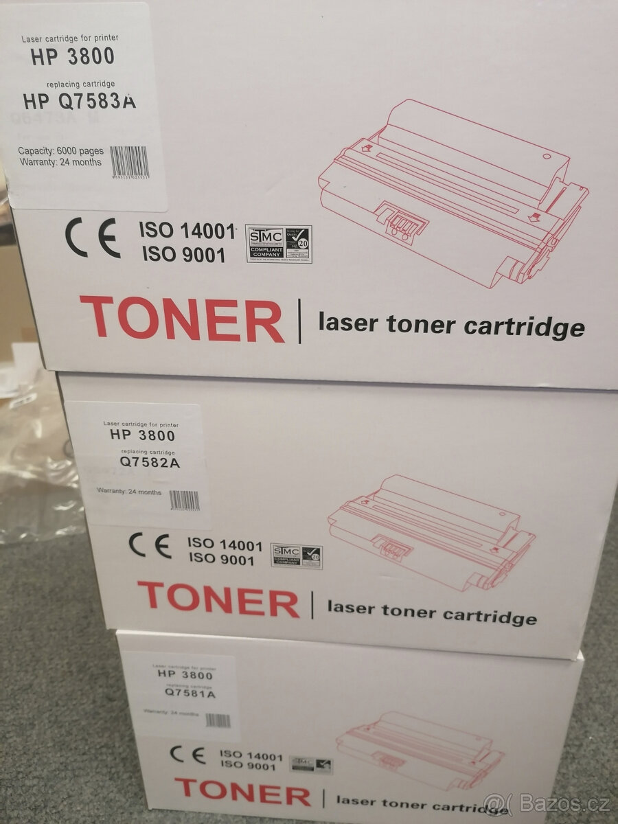 Barevné tonery HP 503A - Q7581A,Q7582A,Q7583A - nové