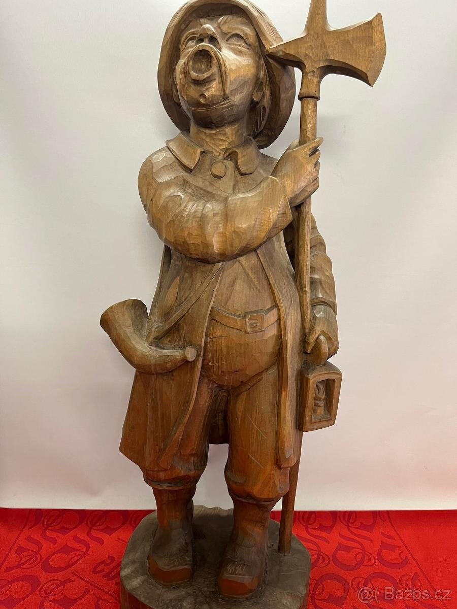 Dřevěná socha, Ponocný - 79cm