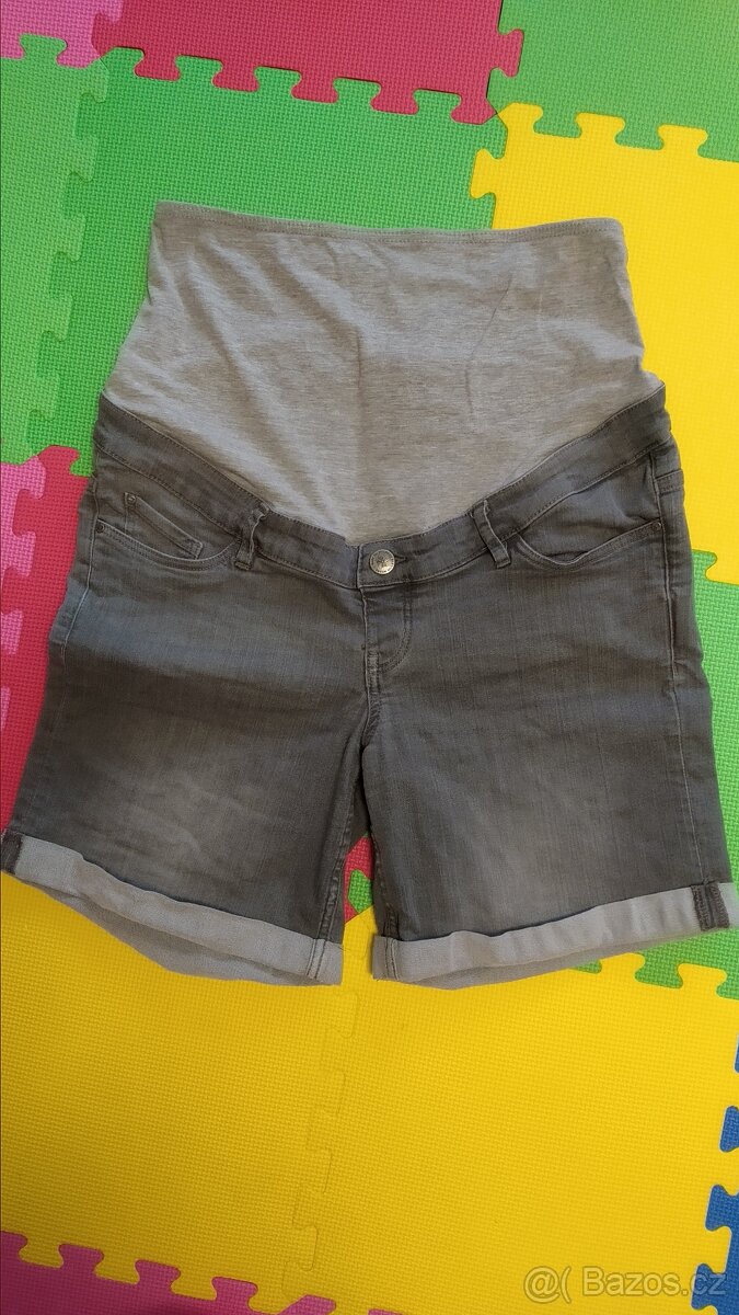 Těhotenské riflové kraťasy, vel. 40