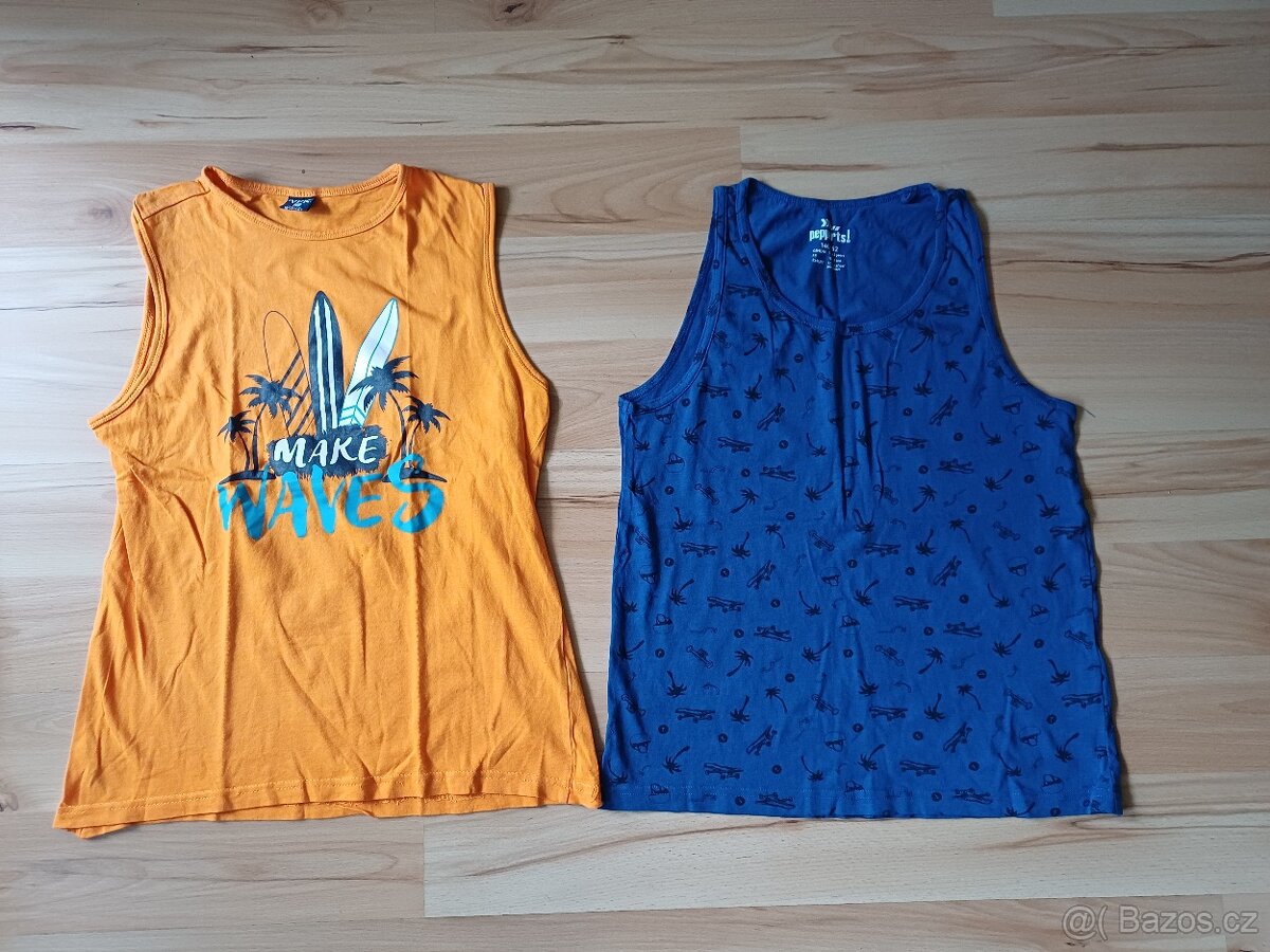 2x letní tílko, vel.146/152