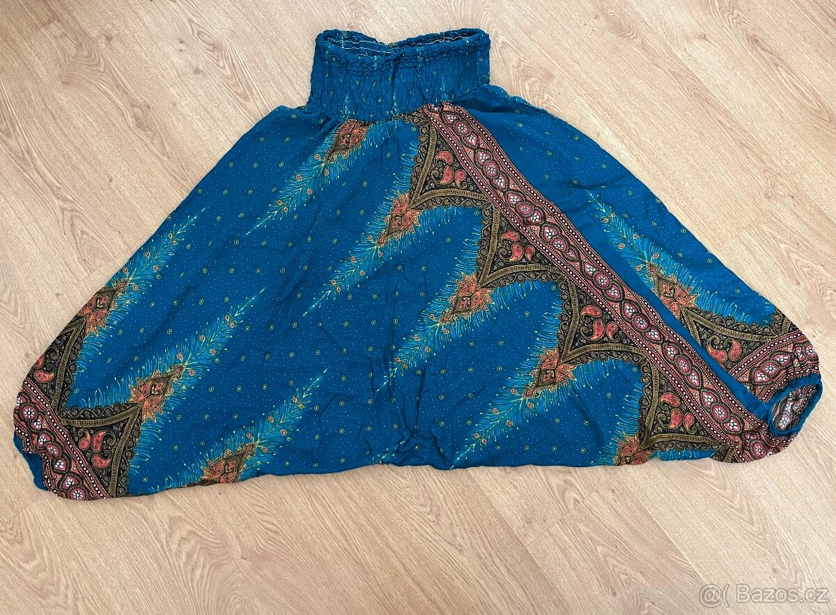 harémové kalhoty modré