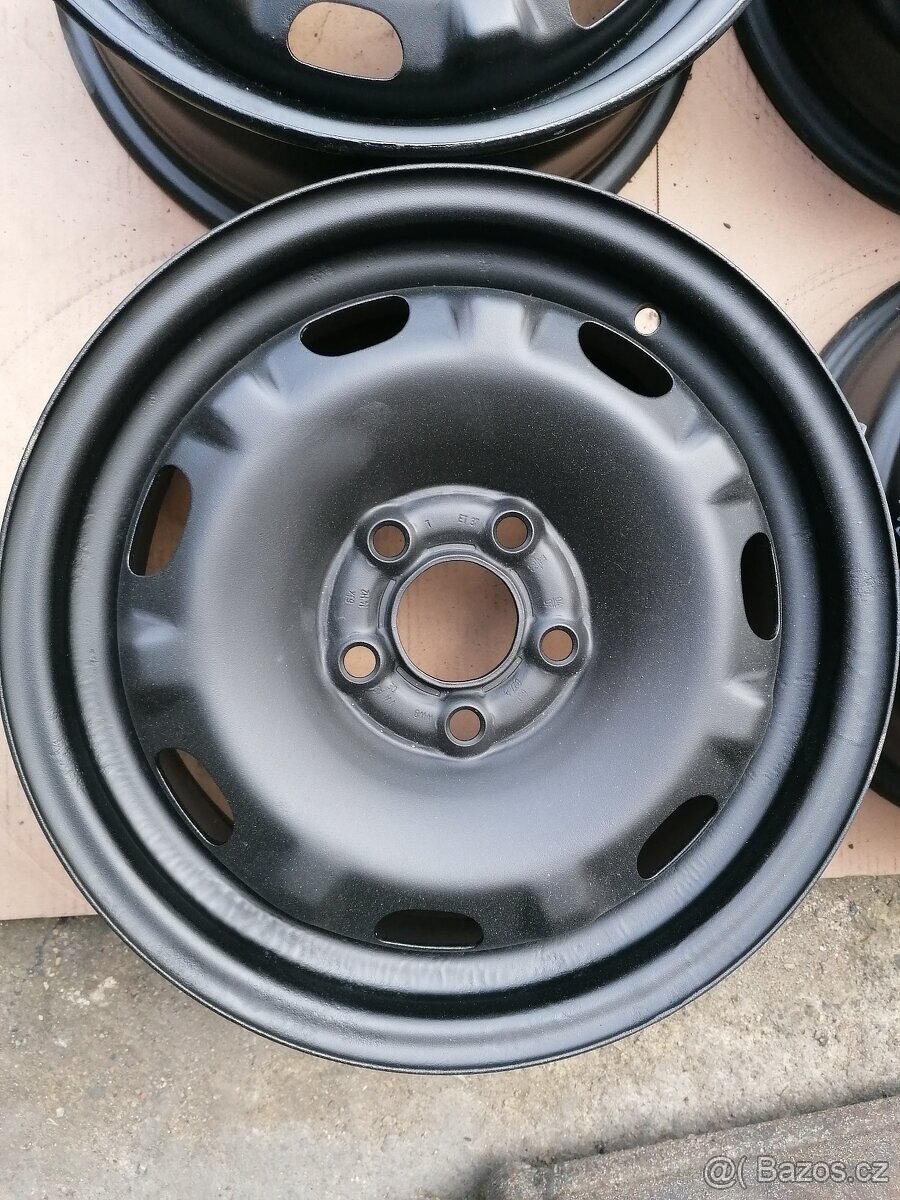 Plechové disky 14" 5X100 J6.0 ET 37 Škoda VW Seat