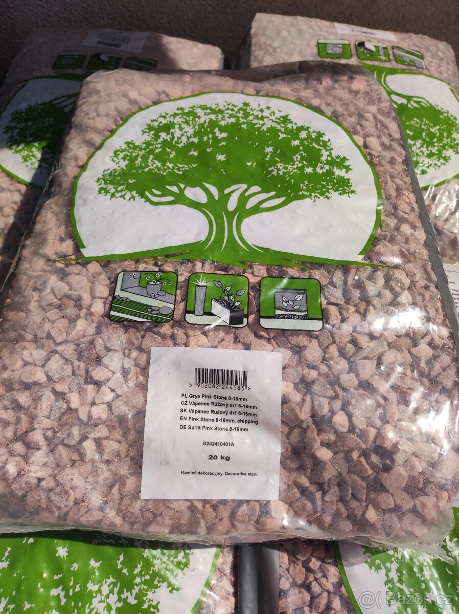 Ozdobná kamenná drť Pink Stone 20kg