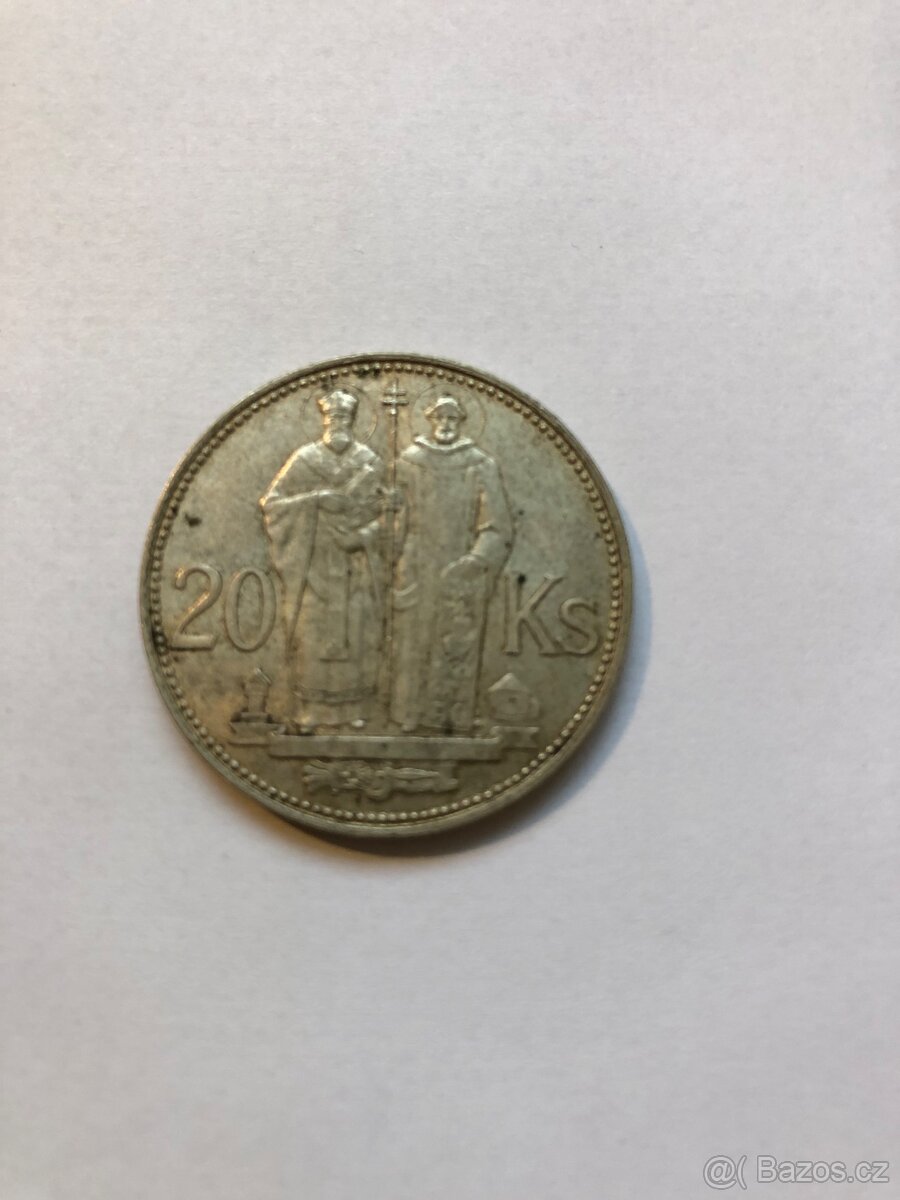 Stříbrná 20 koruna 1941 Slovensko