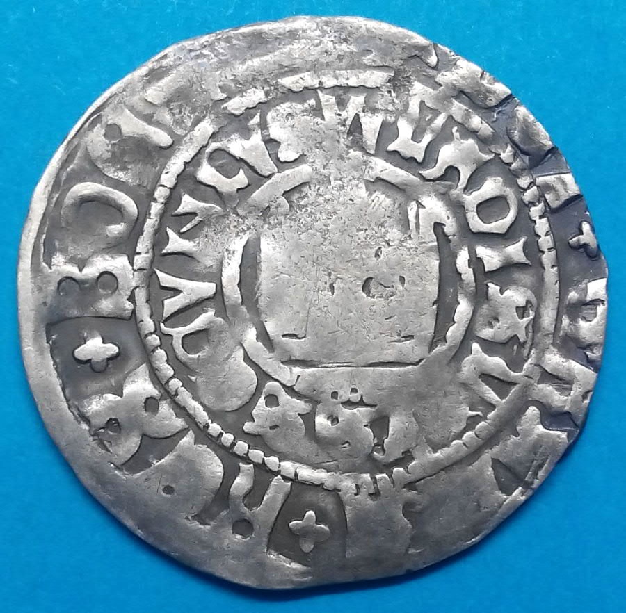 Stříbrná mince středověk Vladislav II. Jagellonský