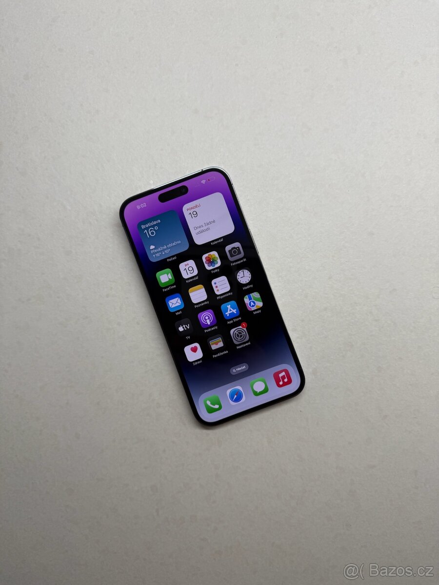 APPLE IPHONE 14 PRO MAX 256GB-FIALOVÝ 100% BATERIE, ZÁRUKA
