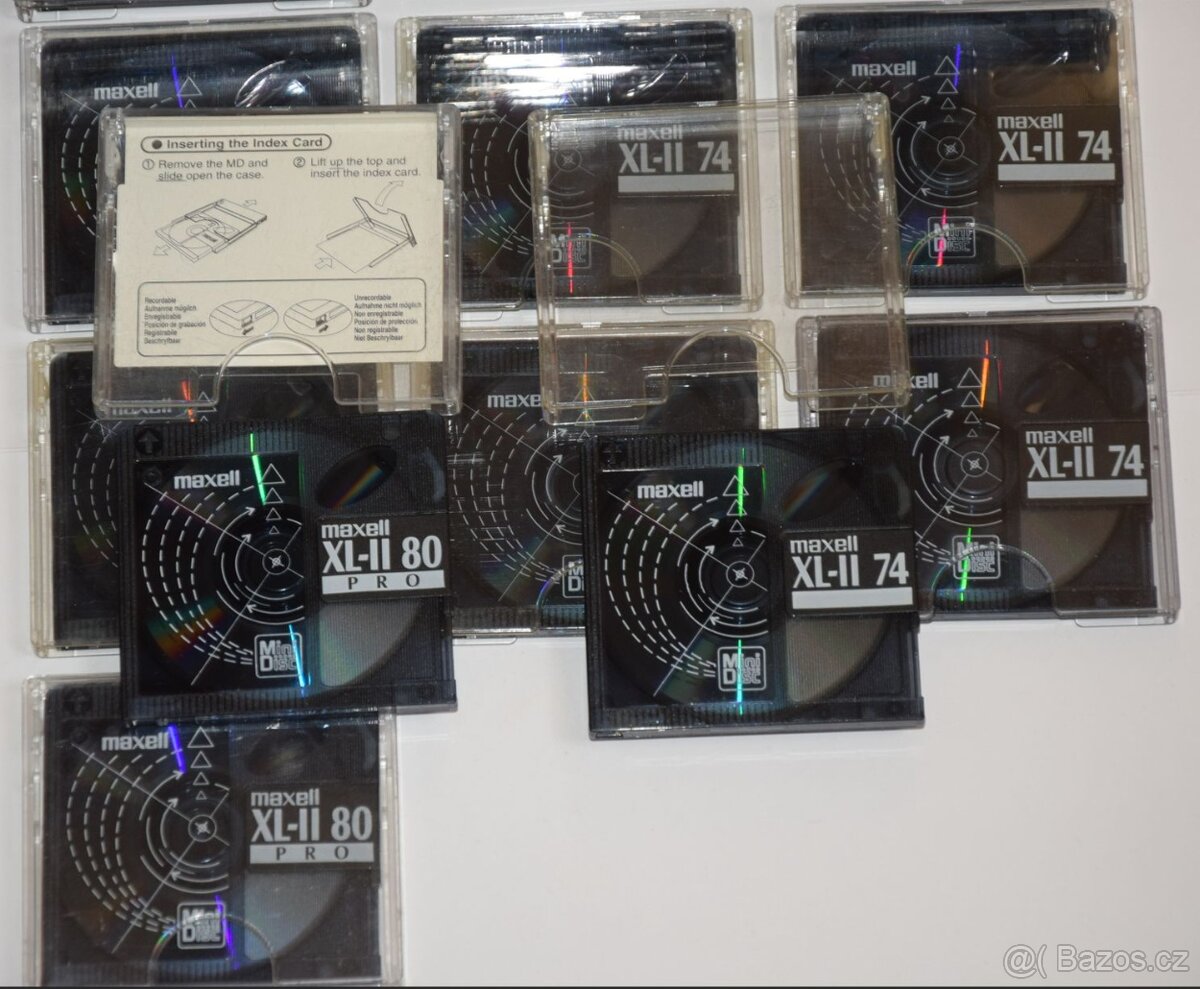 MD minidisc MAXELL XL II/ PRO 80/74min., super stav, s obaly