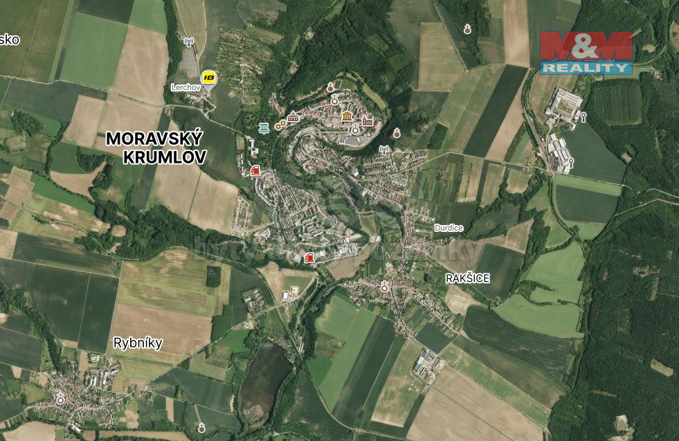 Prodej souboru pozemků, 30409 m², Moravský Krumlov