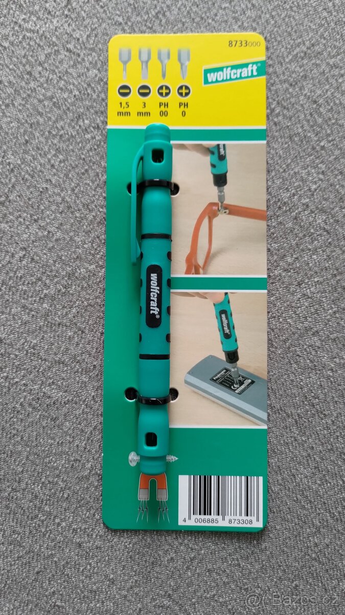 Nový Micro bit pen šroubovák wolfcraft + 4 bity
