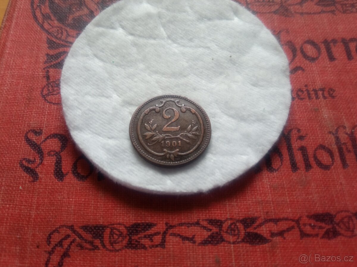 VZÁCNÝ 2 HELLER 1901 FR.JOSEF