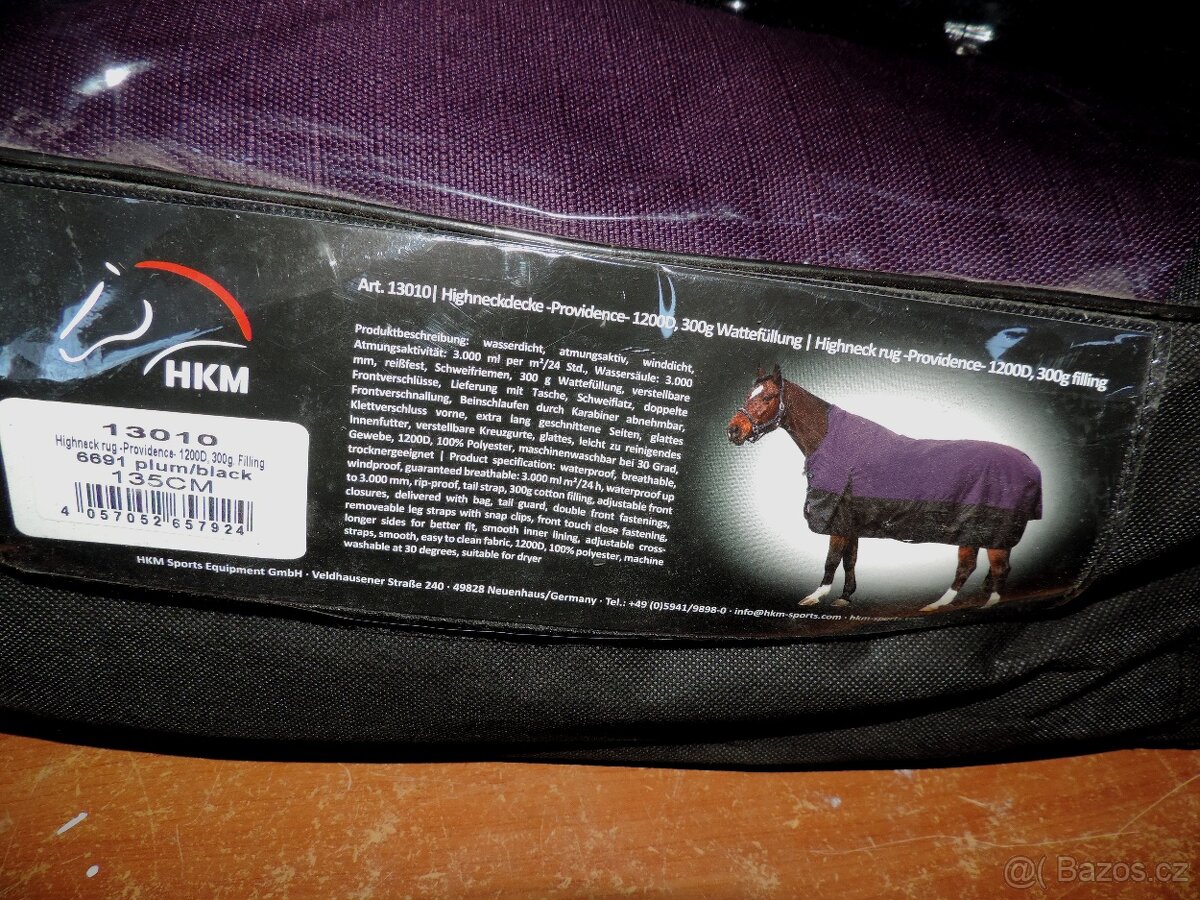 Výběhové deky HKM 1200D Highneck/ 300g
