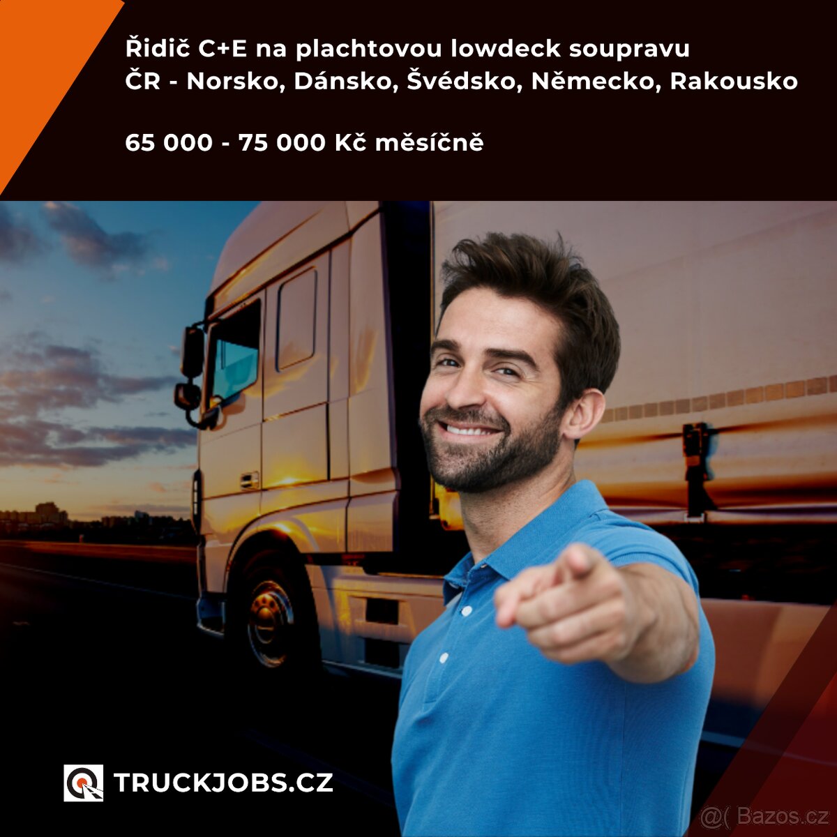 Řidič C+E na plachtovou lowdeck soupravu