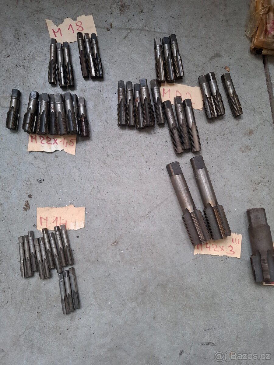 Závitníky M a G a M levé