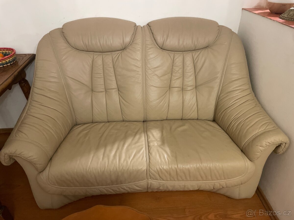 Kožená sedačka dvousedák