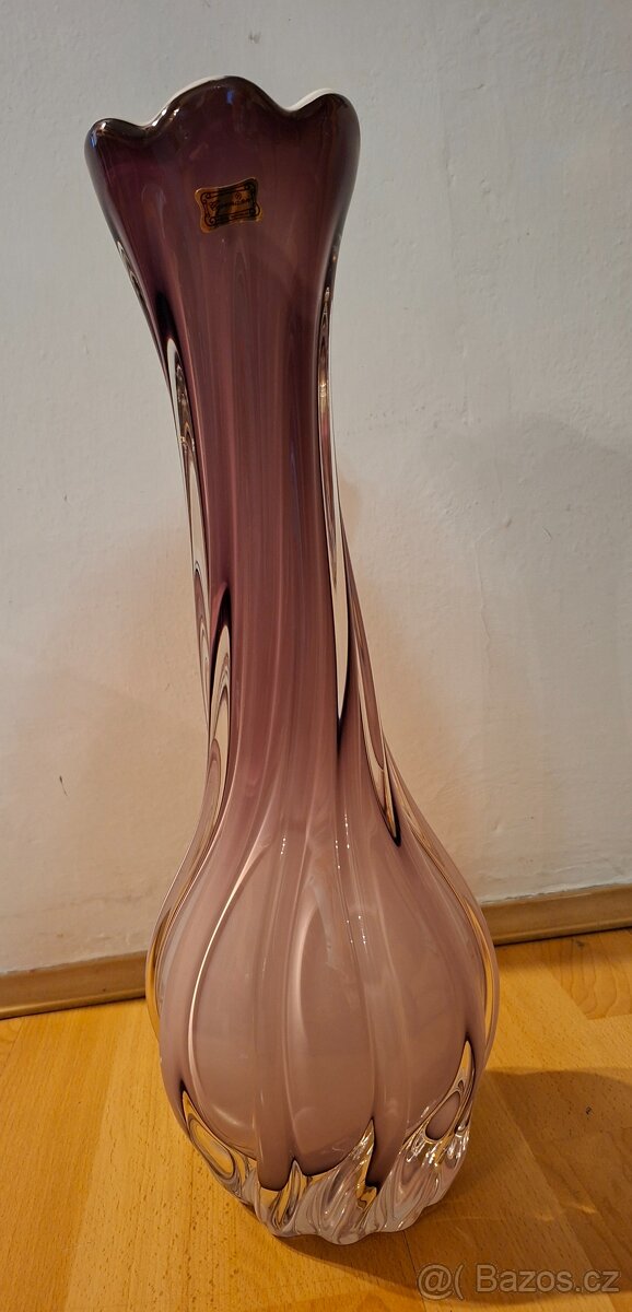 Skleněná opal.váza