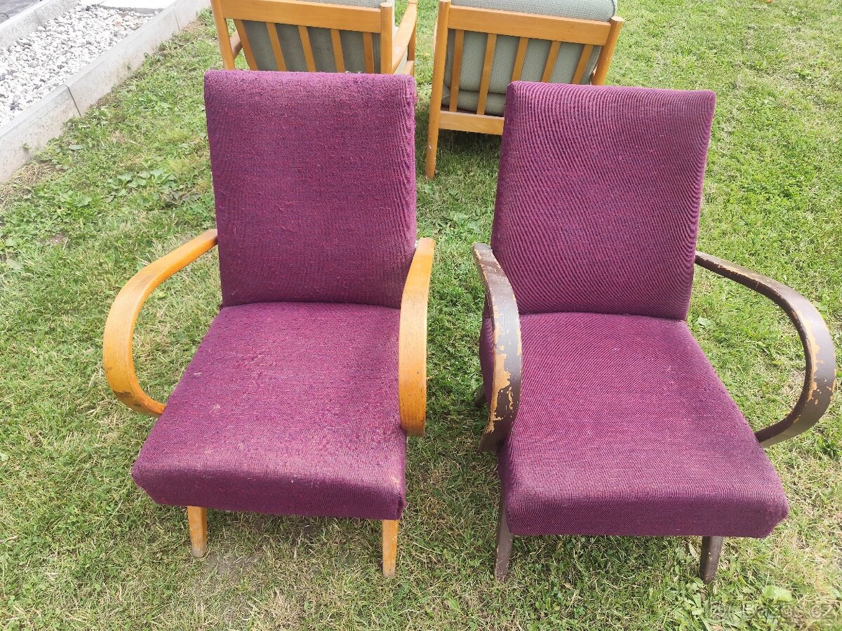 Retro křesla k renovaci