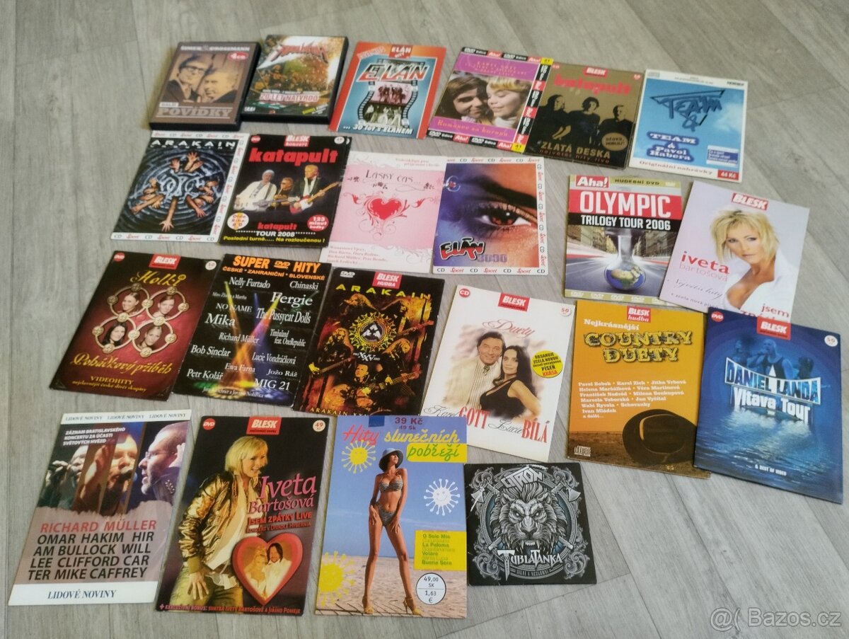 Sbírka mix CD a DVD čeští interpreti