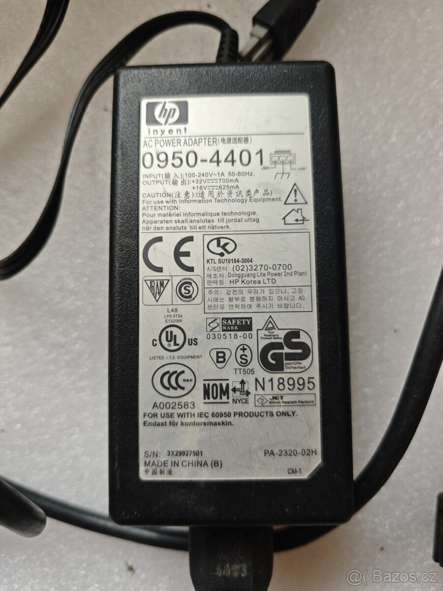 AC adaptér pro tiskárny HP 0950-4401 32V 16V