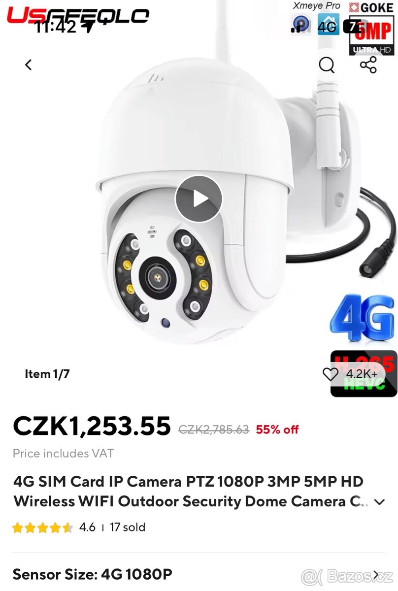 bezpečností kamera 360 lte
