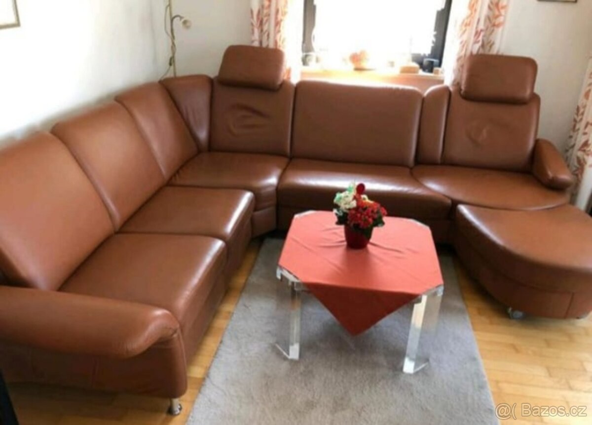 Kožená moderní sedačka, 4619