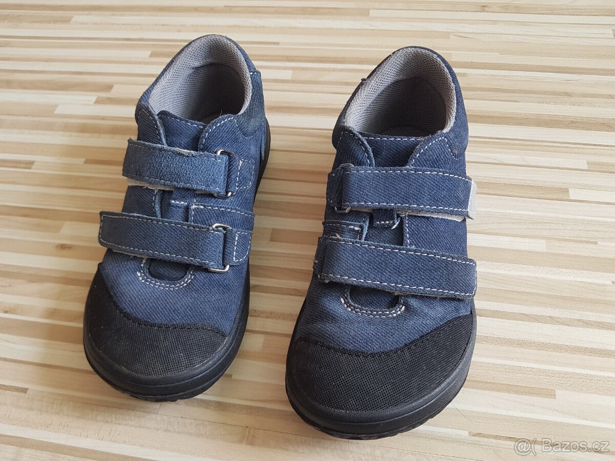 Plátěné modré barefoot tenisky Jonap, vel. 29