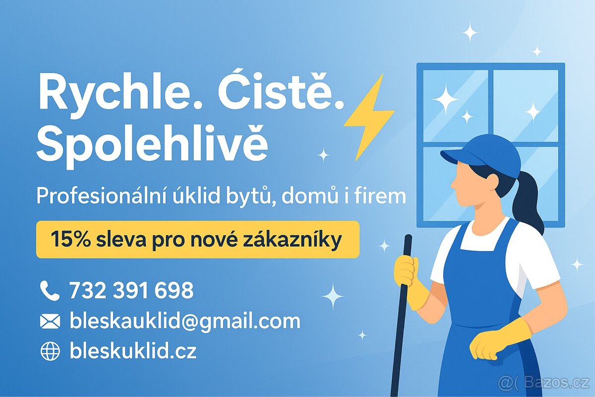 Úklid domácností a firem - Litvínov, Most, Teplice, Ústí.