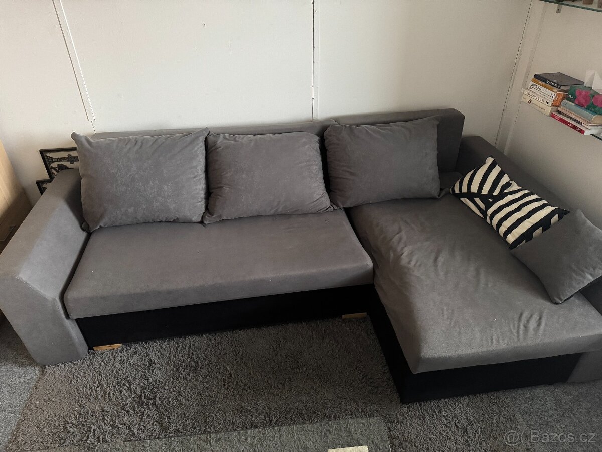 Prodám rozkládací gauč – modrá barva