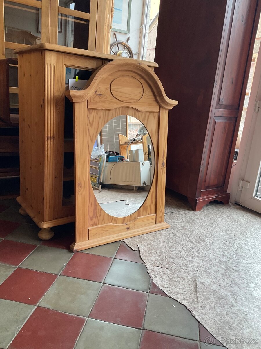 Zrcadlo voskované borovice Masiv