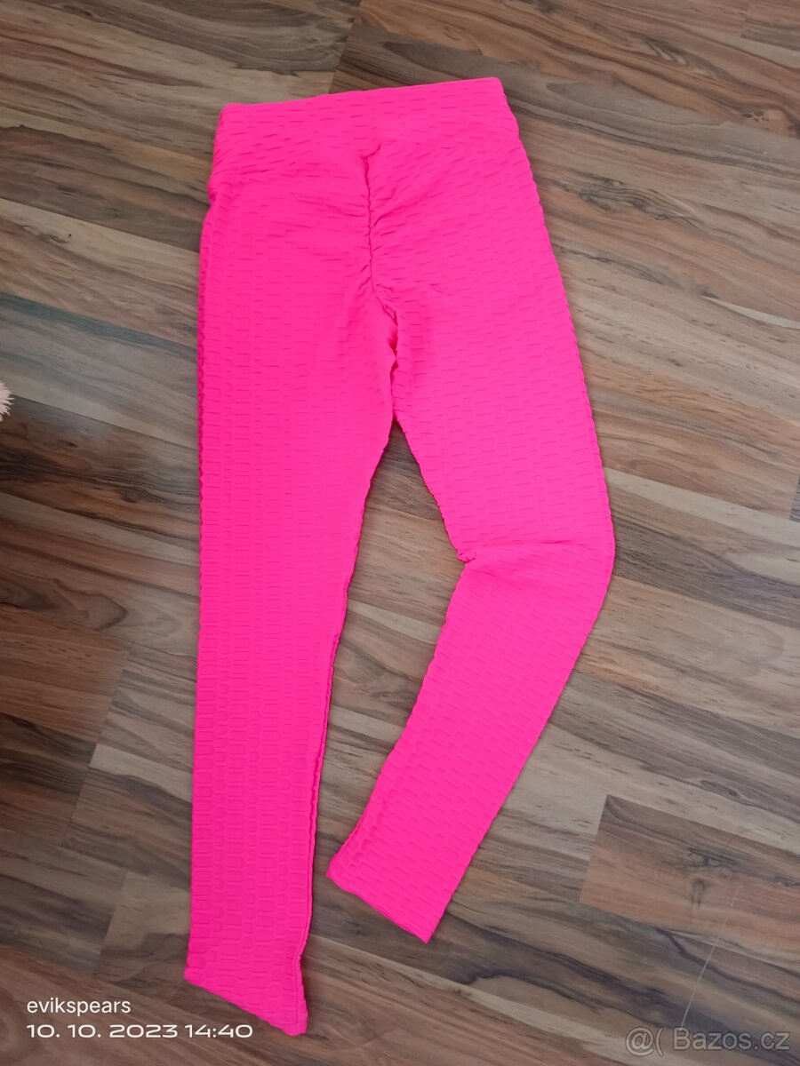 Fitness legíny push- up pink S/M nove