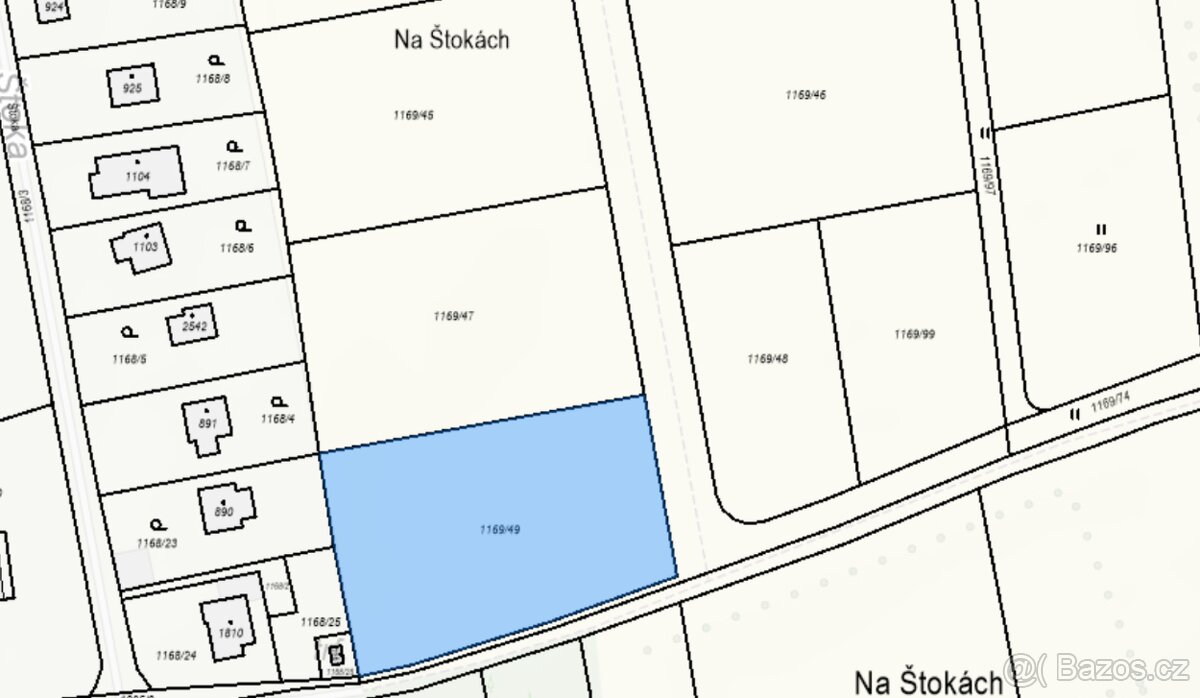 Prodej stavebního pozemku 2000 m² Unhošť