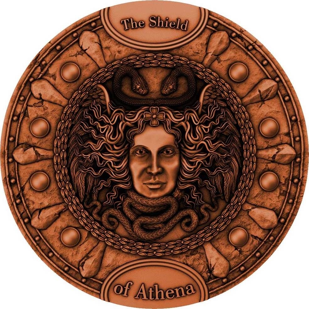 SHIELD OF ATHENA 2 Oz Silver Coin 5$ Niue 2022