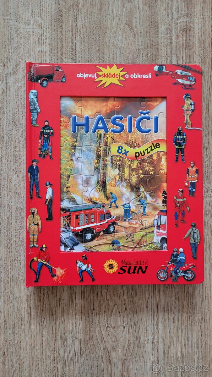 Kniha s puzzle Hasiči, nakladatelství Sun