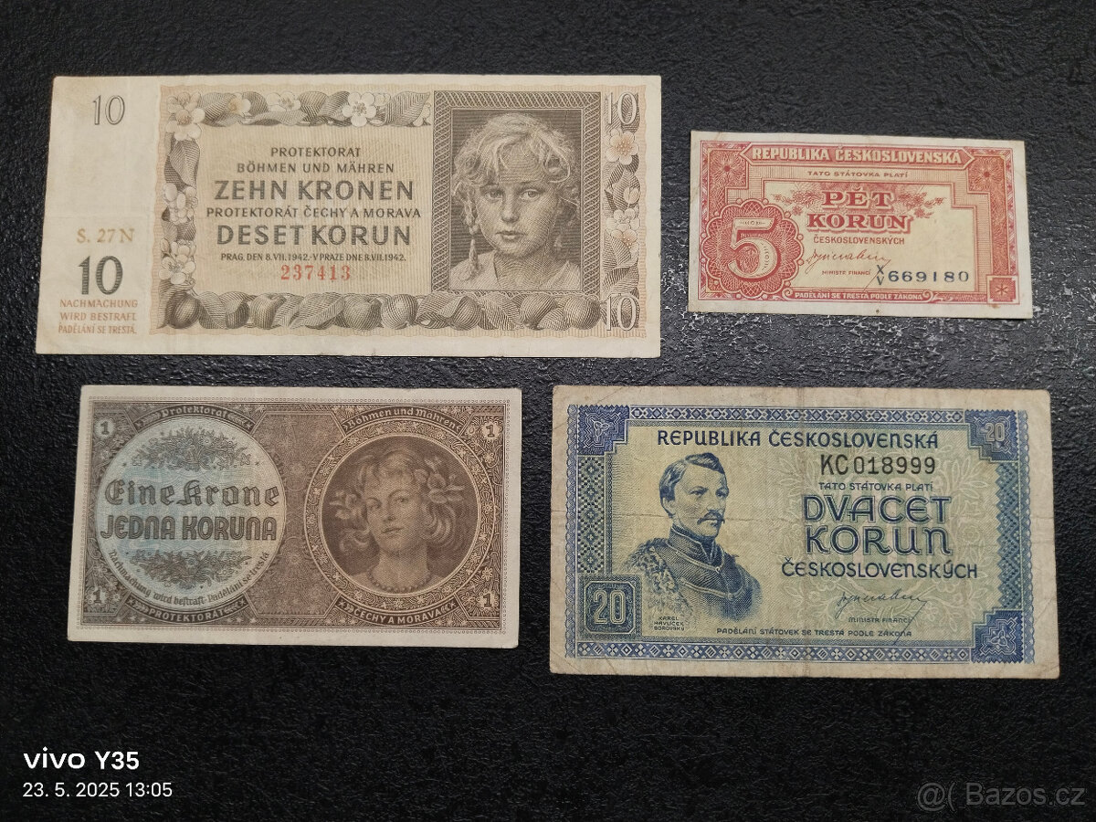 Bankovky Protektorát 1940-42, Londýnská emise 1945