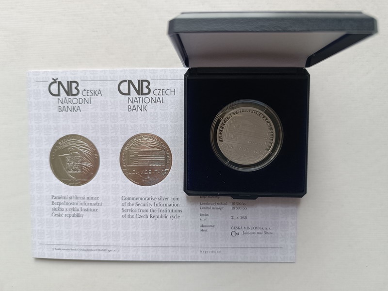 Pamětní mince 100Kč 2024 BIS proof