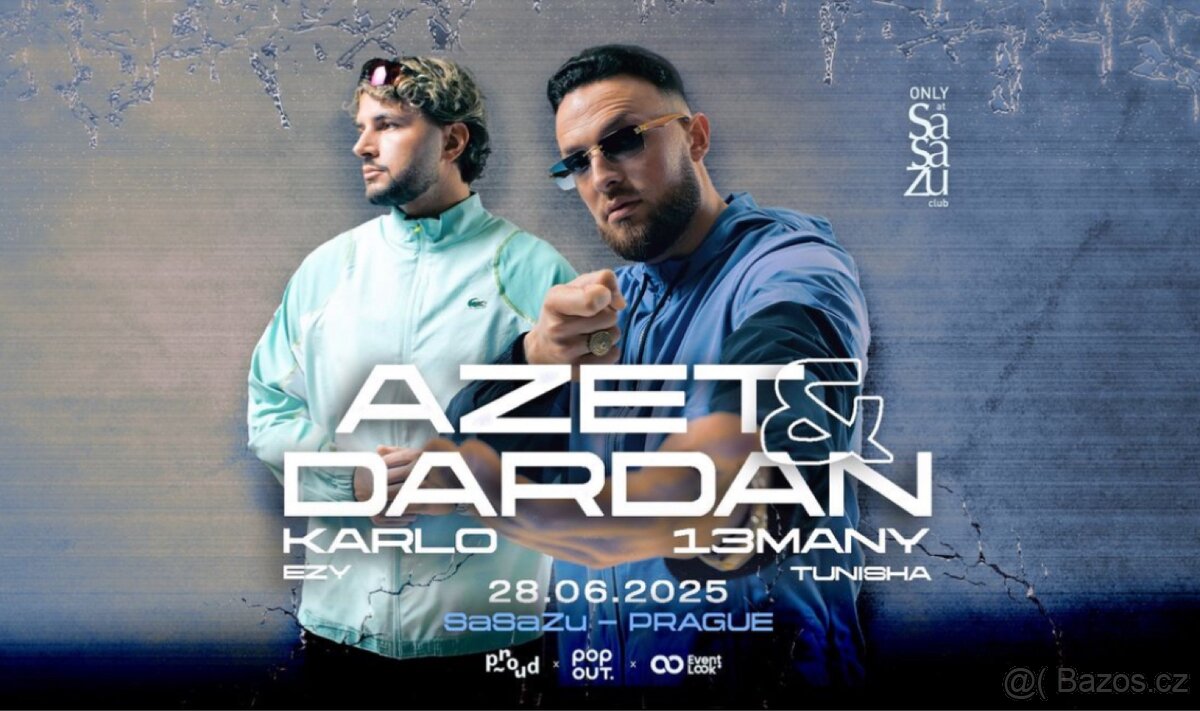 Lístek na koncert Dardana a Azeta 28.6.2025 Sasazu