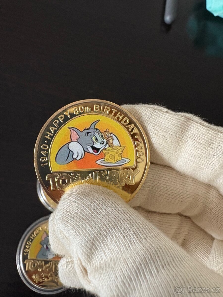 Prodám kovové mince s motivem Tom a Jerry