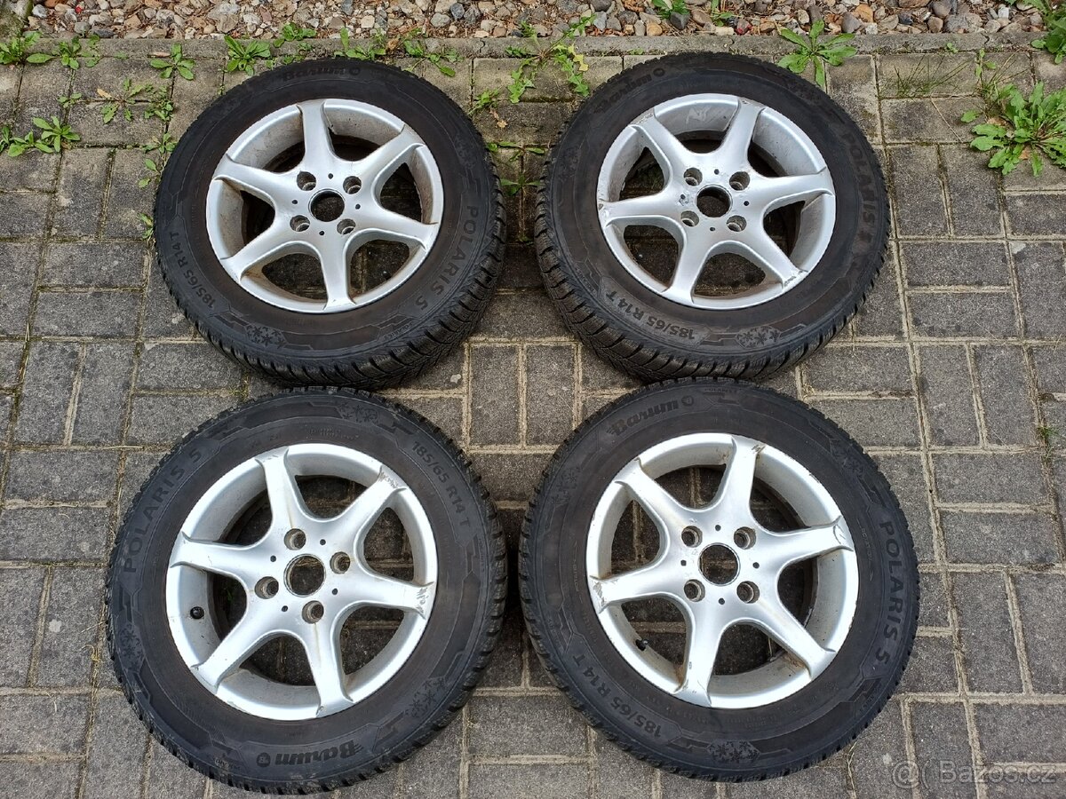 4x108 R14 zimní ALU kola, pneu Barum Polaris 5