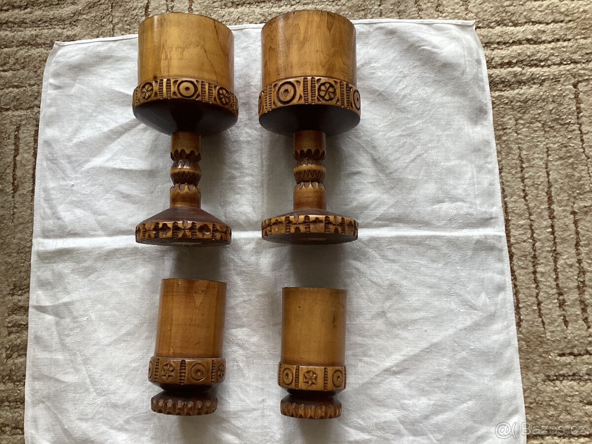 dřevěná dekorace-poháry