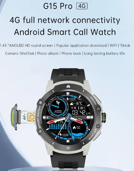 CHYTRÉ 4G Hodinky SIM Android G15 PRO 32GB