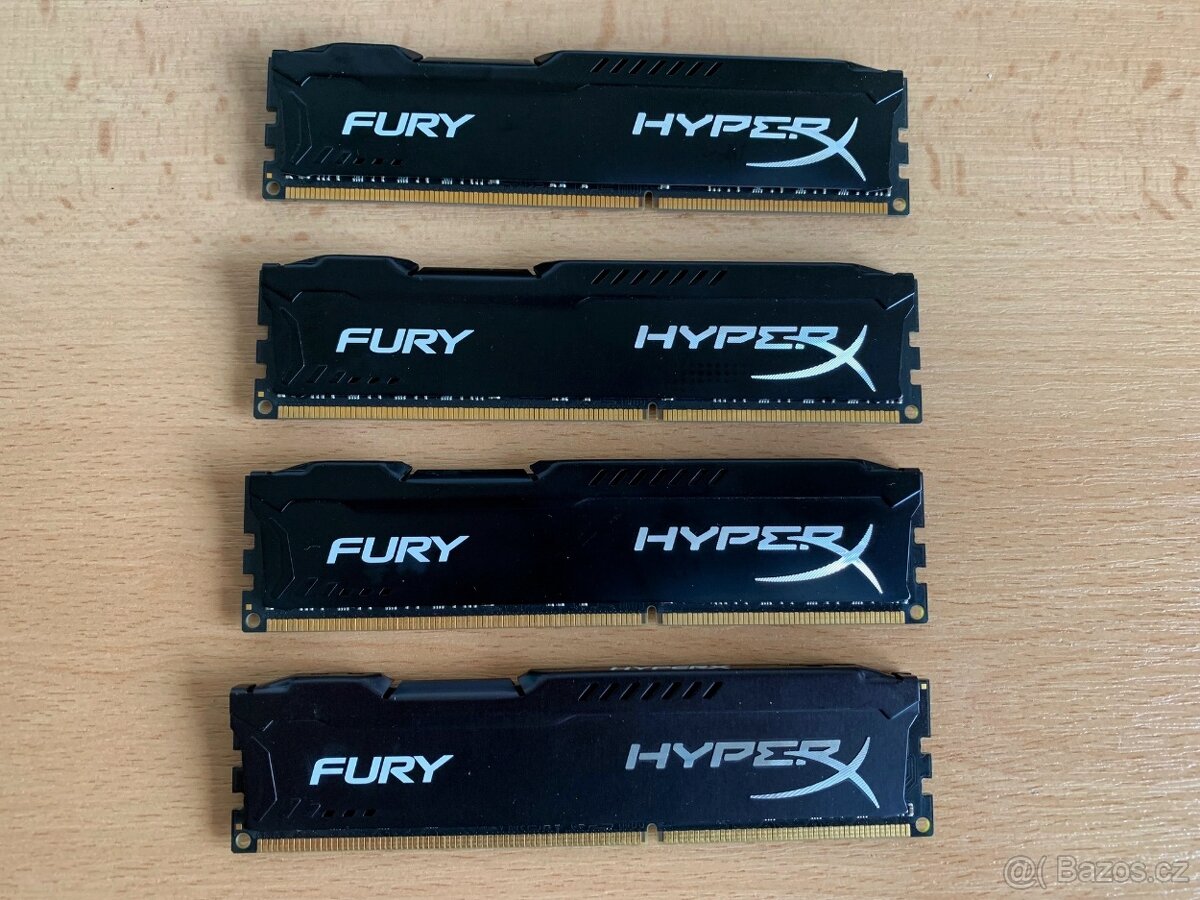 4x DDR3-1866 RAM Kingston HyperX Fury 8GB