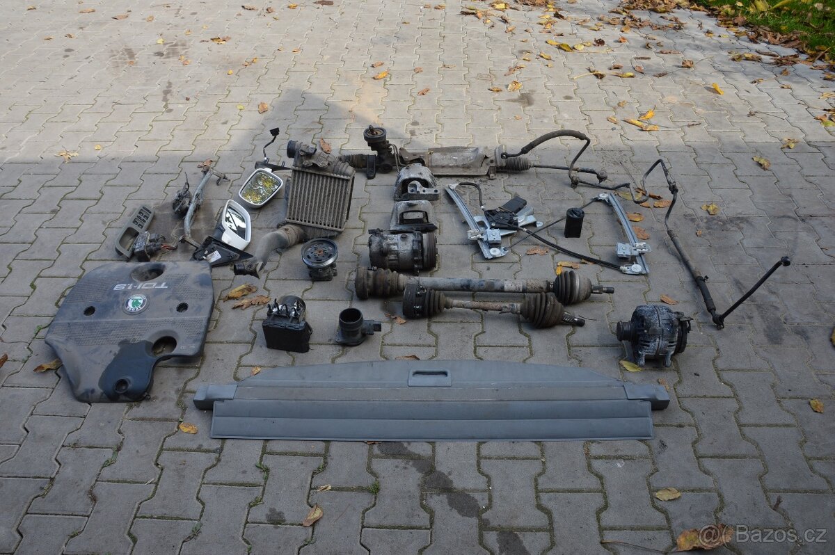 Řízení ABS zrcátko alternátor váha poloosa Octavia I TDI