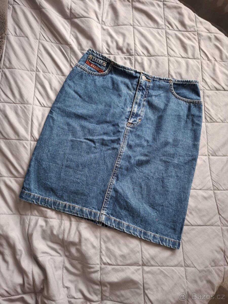 Vintage dámská džínová sukně L