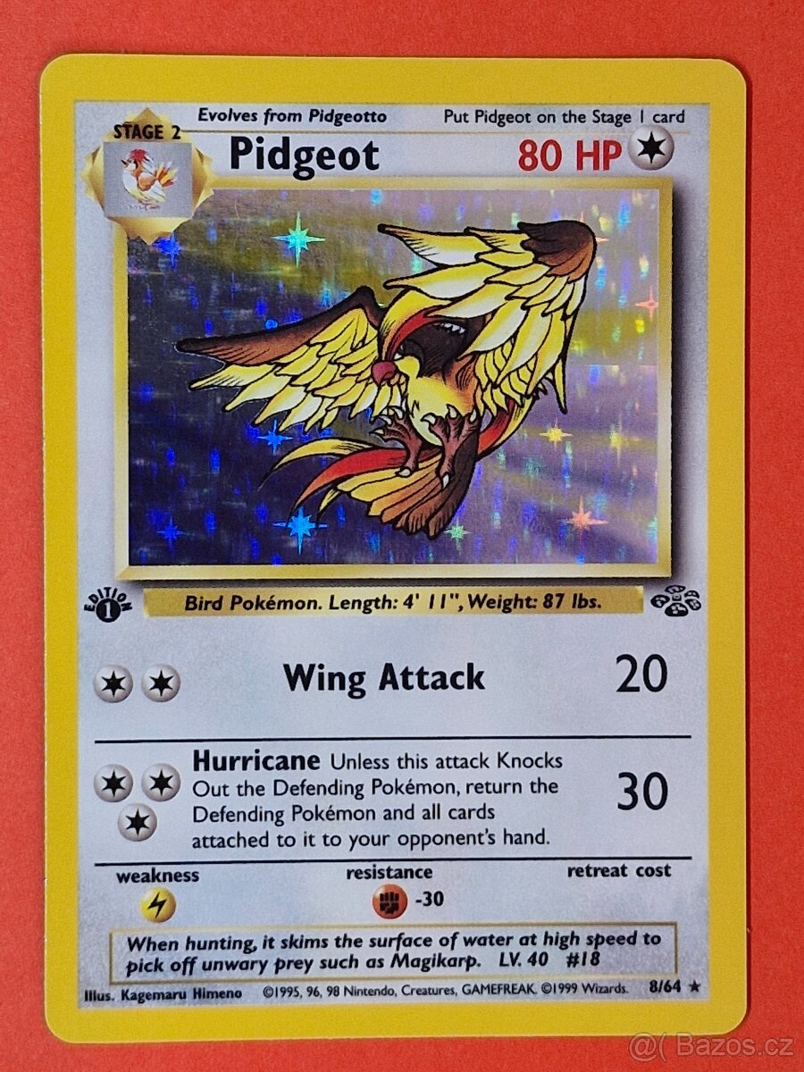 Pokémon Pidgeot 15/64 | Jungle | 1st Edition Holo